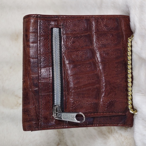 Capezio Croc Embossed Leather Wallet - Picture 2 of 6